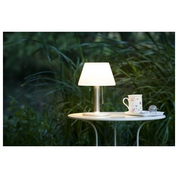 Lampe de table solaire G2 tres éclairante - GALIX - 100 Lumens - Plastique et tube en inox Lampe de table solaire G2 tres éclairante - GALIX - 100 Lumens - Plastique et tube en inox