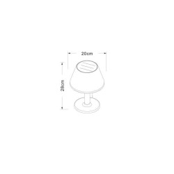 Lampe de table solaire G2 tres éclairante - GALIX - 100 Lumens - Plas