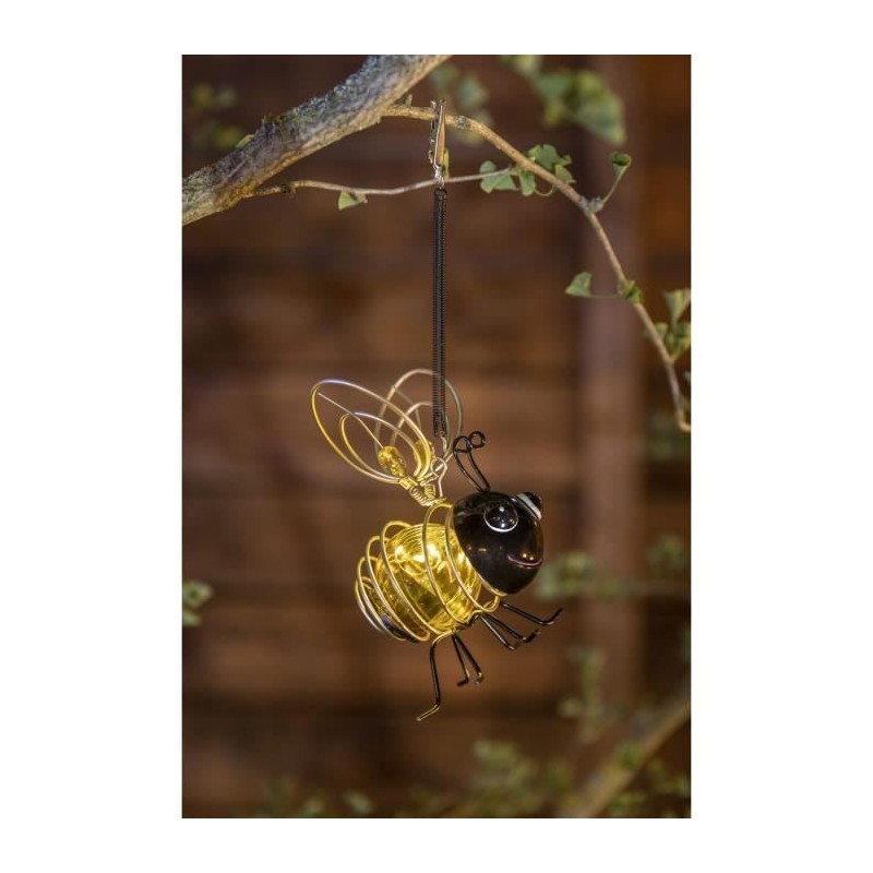 Lampe solaire Abeille - GALIX - 4 LED blanches - 8 heures d'éclairage Lampe solaire Abeille - GALIX - 4 LED blanches - 8 heures d'éclairage