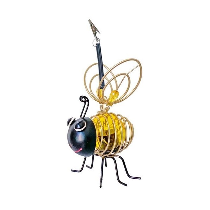 Lampe solaire Abeille - GALIX - 4 LED blanches - 8 heures d'éclairage - Métal et verre Lampe solaire Abeille - GALIX - 4 LED blanches - 8 heures d'éclairage - Métal et verre