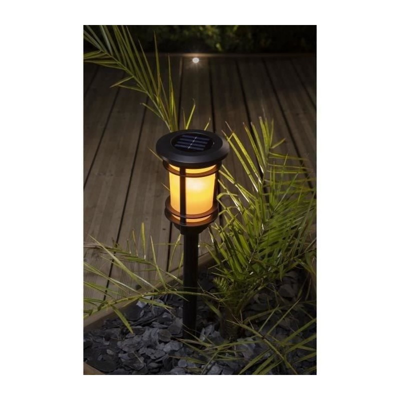 Lanterne solaire effet flamme naturelle - GALIX - 33 LED vacillantes - Lanterne solaire effet flamme naturelle - GALIX - 33 LED vacillantes -