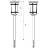 Lanterne solaire effet flamme naturelle - GALIX - 33 LED vacillantes -