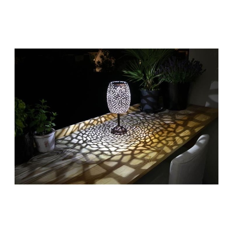 Lanterne solaire - GALIX - G2003 - Métal cuivré - LED blanche 10 lum Lanterne solaire - GALIX - G2003 - Métal cuivré - LED blanche 10 lum