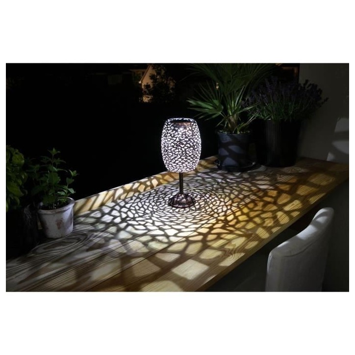 Lanterne solaire - GALIX - G2003 - Métal cuivré - LED blanche 10 lumens - H35 cm Lanterne solaire - GALIX - G2003 - Métal cuivré - LED blanche 10 lumens - H35 cm