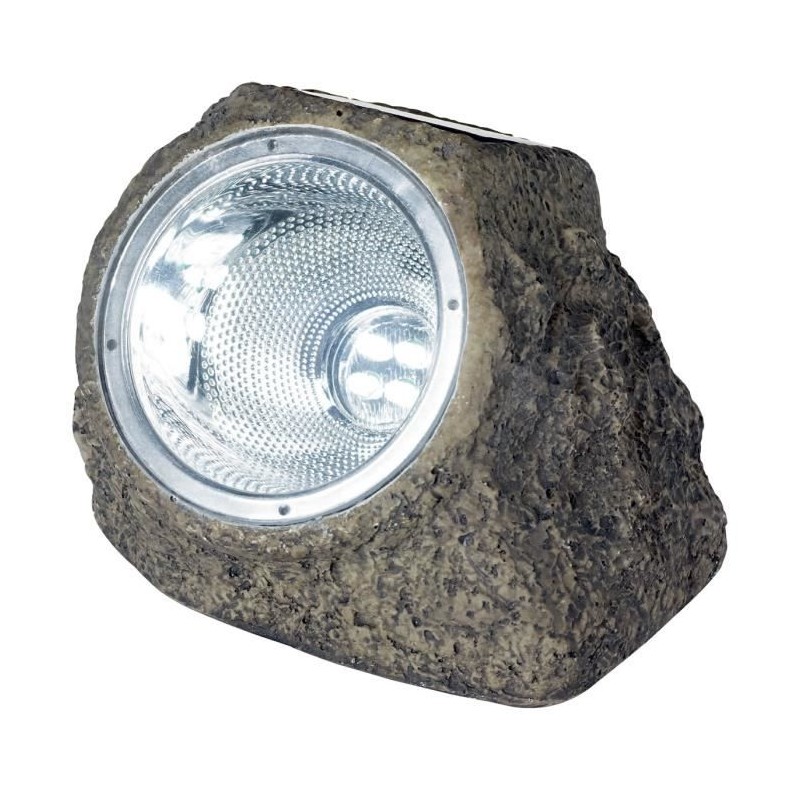 Spot solaire polyrésine - GALIX - Rocher - 10 Lumens - Marron - LED Spot solaire polyrésine - GALIX - Rocher - 10 Lumens - Marron - LED
