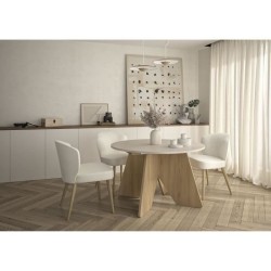 Table a manger - GALEO - Ronde - 4/6 places - 120/160 x 120 x 74 cm -