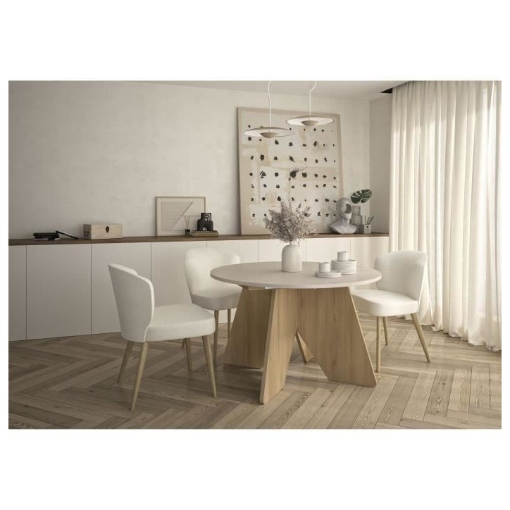 Table a manger - GALEO - Ronde - 4/6 places - 120/160 x 120 x 74 cm - DIAGONE Table a manger - GALEO - Ronde - 4/6 places - 120/160 x 120 x 74 cm - DIAGONE