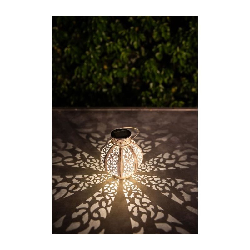 Lanterne métal vintage beige 10 Lumens H17cm - GALIX