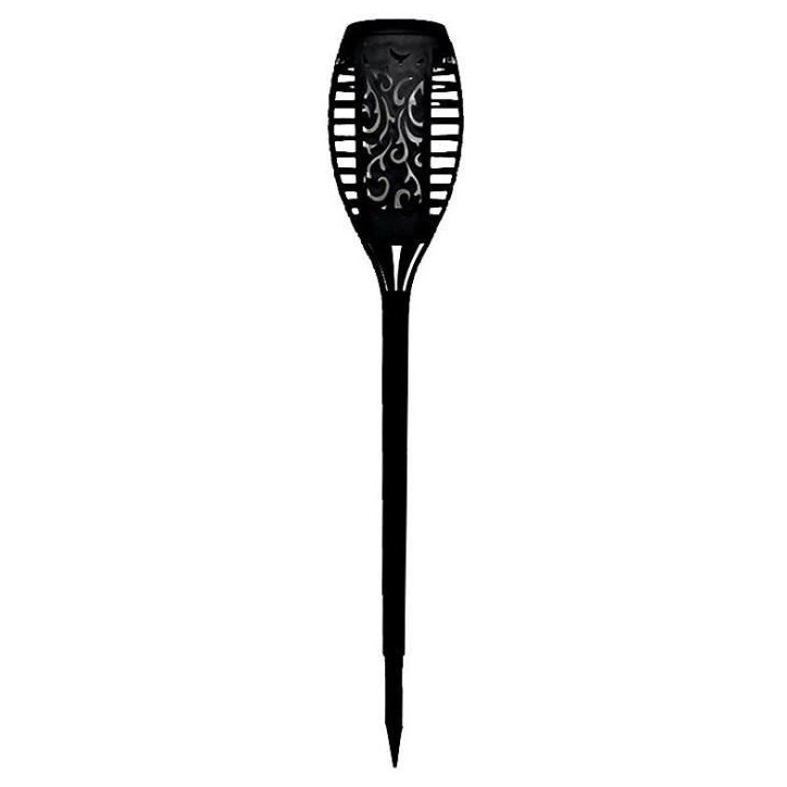 Torche solaire en résine 12 LED ambrée vacillantes Ø 7,3cm H47cm - GALIX Torche solaire en résine 12 LED ambrée vacillantes Ø 7,3cm H47cm - GALIX