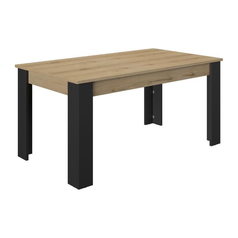 Table a manger extensible - GAMI - TRUST - Chene / Noir - 8 personnes Table a manger extensible - GAMI - TRUST - Chene / Noir - 8 personnes