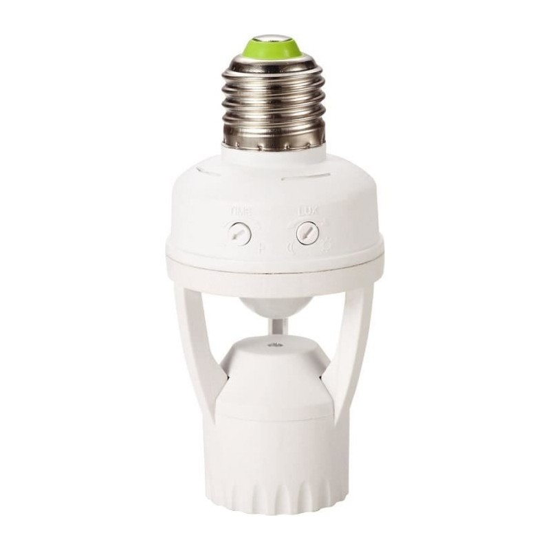 Douille E27 - GAO - Détecteur - 360°, durée ajustable, compatible L Douille E27 - GAO - Détecteur - 360°, durée ajustable, compatible L