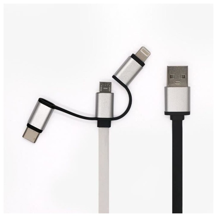 Enrouleur de câble USB - GAO - 3-en-1, 2m, charge rapide Enrouleur de câble USB - GAO - 3-en-1, 2m, charge rapide