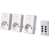 Kit 3 Prises télécommandées + Télécommande - GAO - 230 V - Blanc