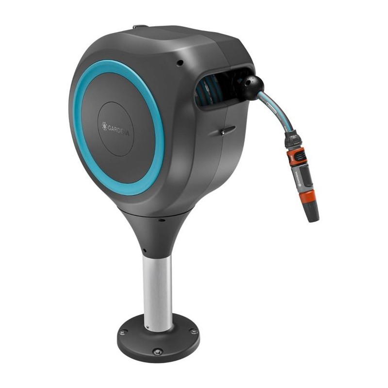 Dévidoir automatique pour terrasse - GARDENA - RollUp S - Bleu - Long