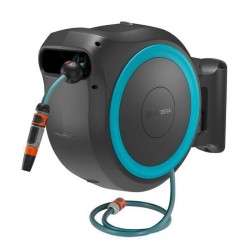 Dévidoir mural - GARDENA - PowerRoll - XXL - P4A - Bleu - 18 V - Long