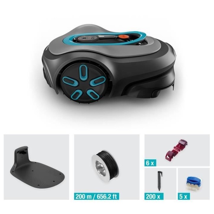 Tondeuse robot - GARDENA - Smart SILENO max 1200 - Surface 1200 m² - DuoConnect - Bluetooth - Tonte des bordures Tondeuse robot - GARDENA - Smart SILENO max 1200 - Surface 1200 m² - DuoConnect - Bluetooth - Tonte des bordures