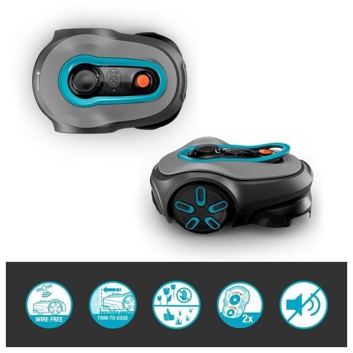 Tondeuse robot - GARDENA - Smart SILENO Free 1200 - Sans câbles périphériques - Surface 1200 m² - Inclus smart Gateway Tondeuse robot - GARDENA - Smart SILENO Free 1200 - Sans câbles périphériques - Surface 1200 m² - Inclus smart Gateway
