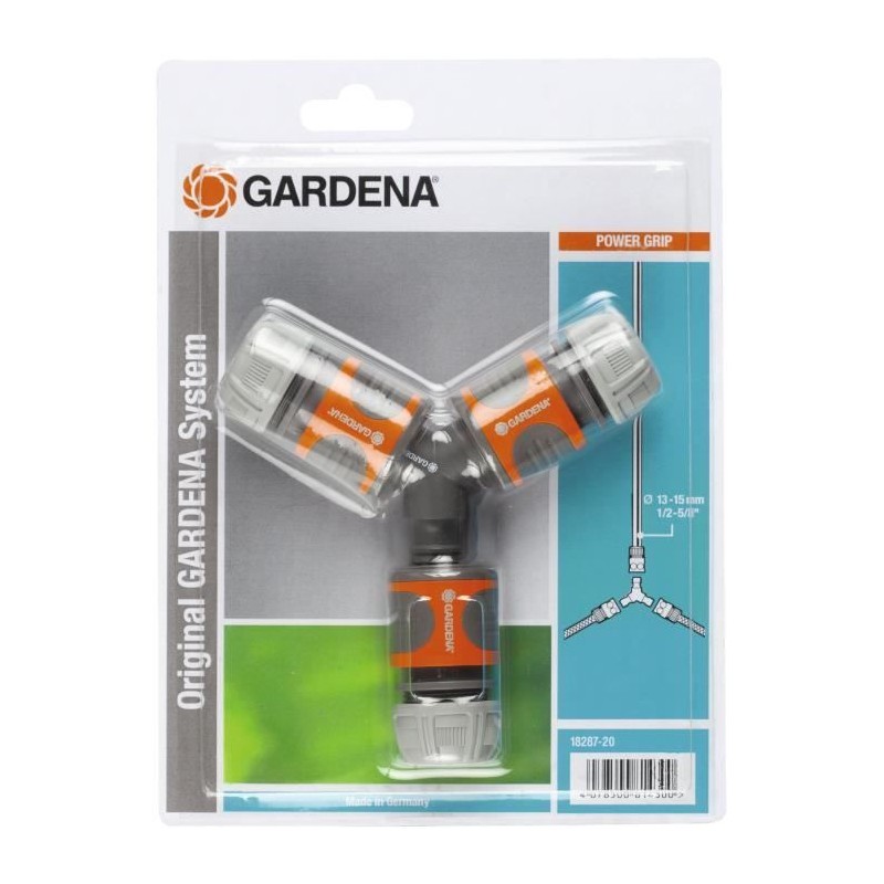 GARDENA Nécessaire de dérivation – Raccordement triple – Compati GARDENA Nécessaire de dérivation – Raccordement triple – Compati