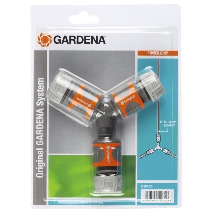 GARDENA Nécessaire de dérivation – Raccordement triple – Compatibilité Original GARDENA System – Robuste – Garantie 2 GARDENA Nécessaire de dérivation – Raccordement triple – Compatibilité Original GARDENA System – Robuste – Garantie 2