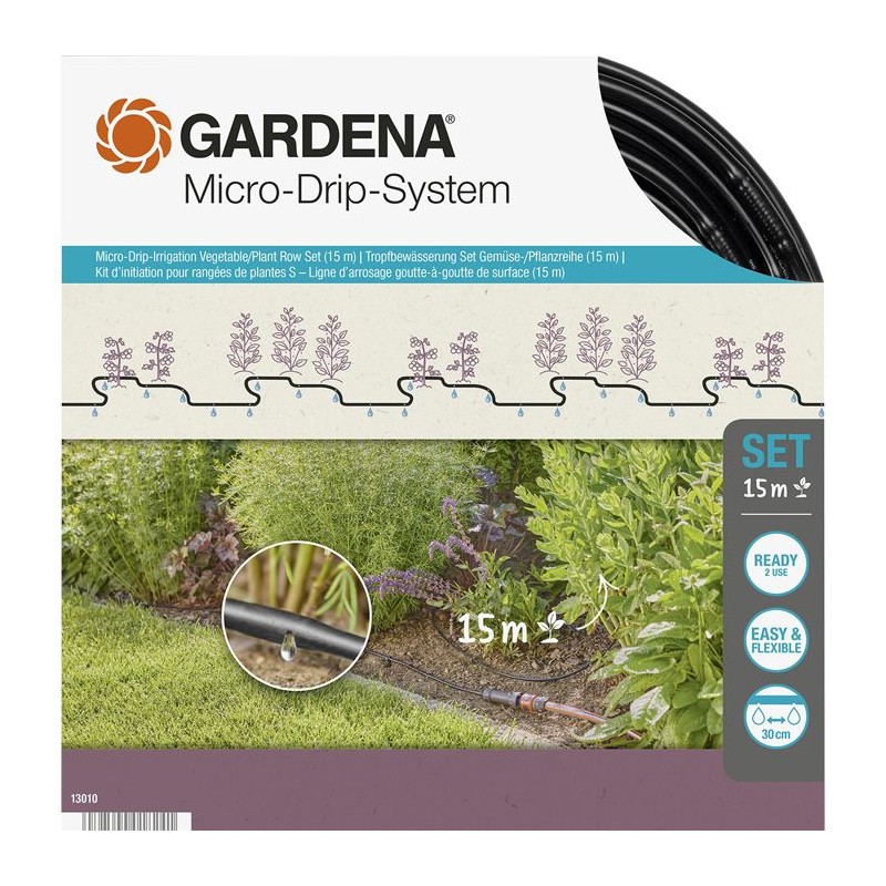 GARDENA Kit complet arrosage goutte-a-goutte taille S Micro-Drip – A