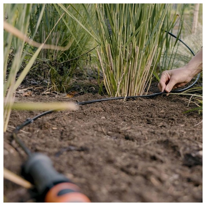 GARDENA Kit complet arrosage goutte-a-goutte taille S Micro-Drip – Arrosage ligne 100m max – Systeme auto-nettoyant - (13010 GARDENA Kit complet arrosage goutte-a-goutte taille S Micro-Drip – Arrosage ligne 100m max – Systeme auto-nettoyant - (13010