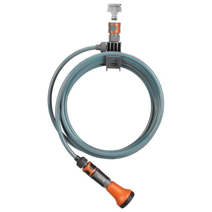 Tuyau spiral avec support intégré - pour balcons et terrasses - 7,5 m Tuyau spiral avec support intégré - pour balcons et terrasses - 7,5 m