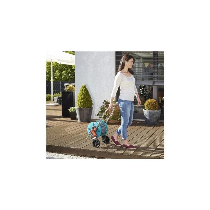 Dévidoir sur roues GARDENA CleverRoll taille S - Tuyau 20m ø 13mm et lance d'arrosage - Garantie 5 ans Dévidoir sur roues GARDENA CleverRoll taille S - Tuyau 20m ø 13mm et lance d'arrosage - Garantie 5 ans