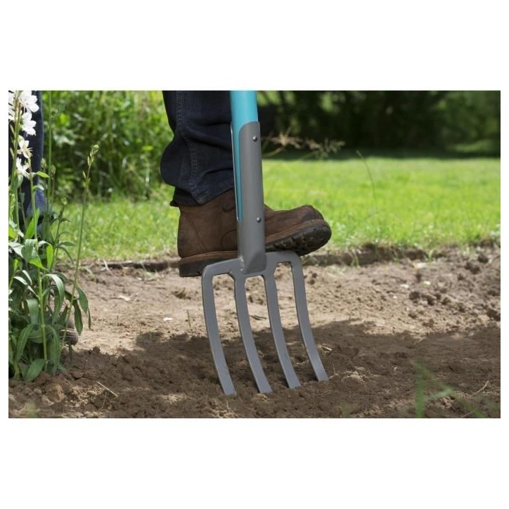 GARDENA Fourche a becher NatureLine– Manche bois 100% FSC – Poignée ergo en D – Dents acier trempé – Garantie 10 ans ( GARDENA Fourche a becher NatureLine– Manche bois 100% FSC – Poignée ergo en D – Dents acier trempé – Garantie 10 ans (