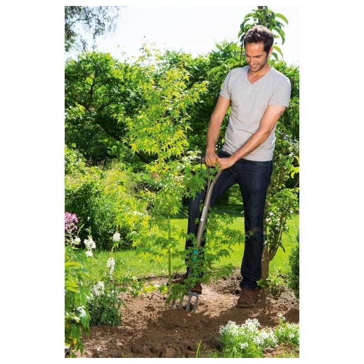 GARDENA Fourche a becher NatureLine– Manche bois 100% FSC – Poignée ergo en D – Dents acier trempé – Garantie 10 ans ( GARDENA Fourche a becher NatureLine– Manche bois 100% FSC – Poignée ergo en D – Dents acier trempé – Garantie 10 ans (