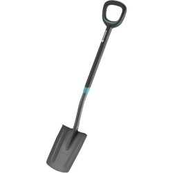 GARDENA Beche a bord droit ErgoLine – Manche revetement souple – P