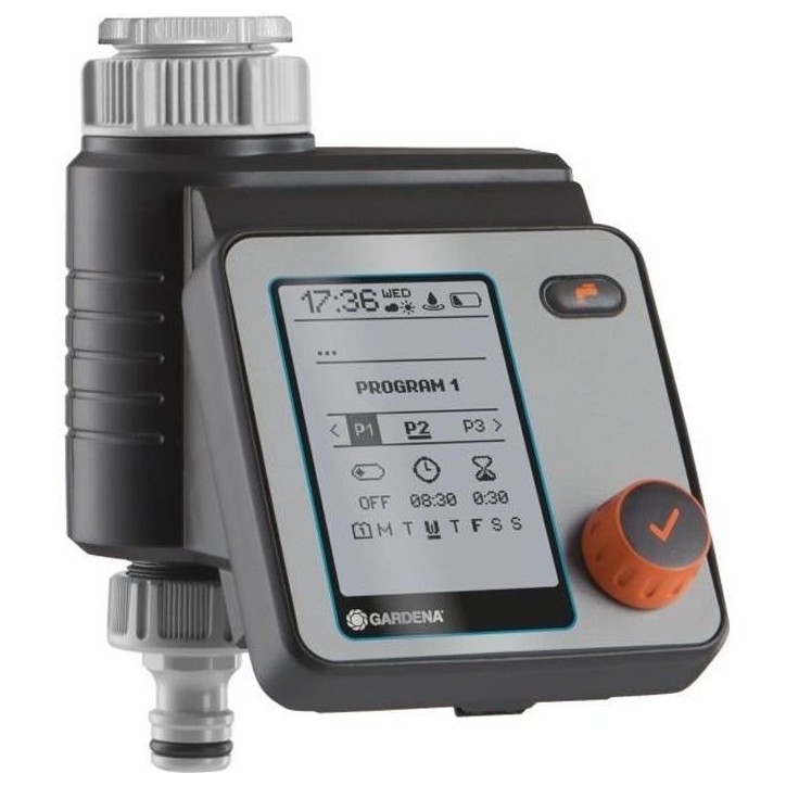 Programmateur d'arrosage Master GARDENA - 1892-20 - Ecran LCD - Pression max 12 bar - Résistant a l'eau
