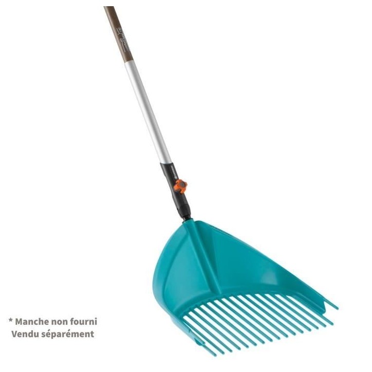 Râteau-pelle 3 en 1 Combisystem GARDENA - Plastique solide renforcé - 16 dents - Multi-usages - Garantie 25 ans Râteau-pelle 3 en 1 Combisystem GARDENA - Plastique solide renforcé - 16 dents - Multi-usages - Garantie 25 ans