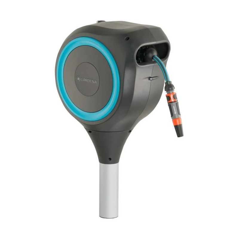 Dévidoir automatique sur pic RollUp S 15 m - GARDENA - Liseret bleu -