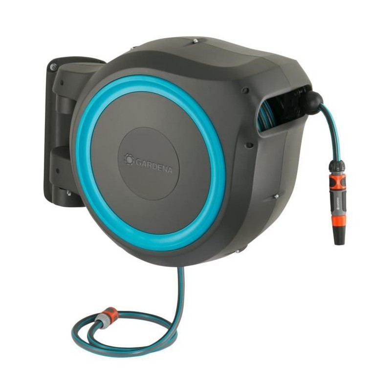 Dévidoir automatique mural RollUp L GARDENA - Longueur 30m - Ø13mm -
