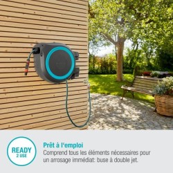 Dévidoir automatique mural RollUp L GARDENA - Longueur 30m - Ø13mm -