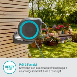 Dévidoir automatique mural jardin 15 m Gardena