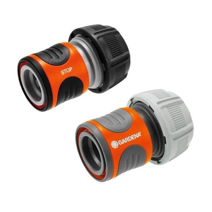 GARDENA raccords rapide et Aquastop Ø19 mm–Pour début et fin de tuyau– Avec l'Original GARDENA System–Résiste au get et GARDENA raccords rapide et Aquastop Ø19 mm–Pour début et fin de tuyau– Avec l'Original GARDENA System–Résiste au get et