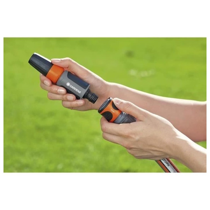 GARDENA raccords rapide et Aquastop Ø19 mm–Pour début et fin de tuyau– Avec l'Original GARDENA System–Résiste au get et GARDENA raccords rapide et Aquastop Ø19 mm–Pour début et fin de tuyau– Avec l'Original GARDENA System–Résiste au get et