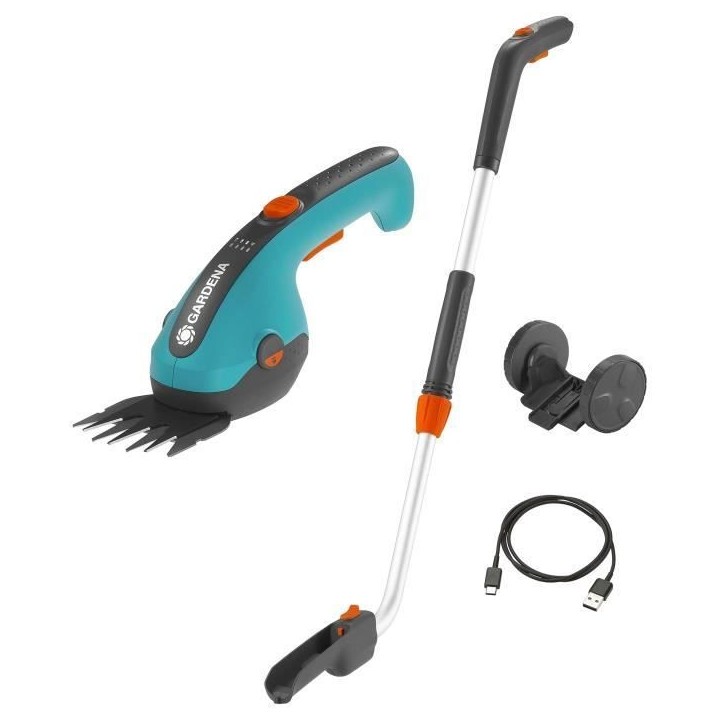 Cisaille a gazon ClassicCut Li - GARDENA - Manche télescopique - Roues - 3,6V/2,5 Ah