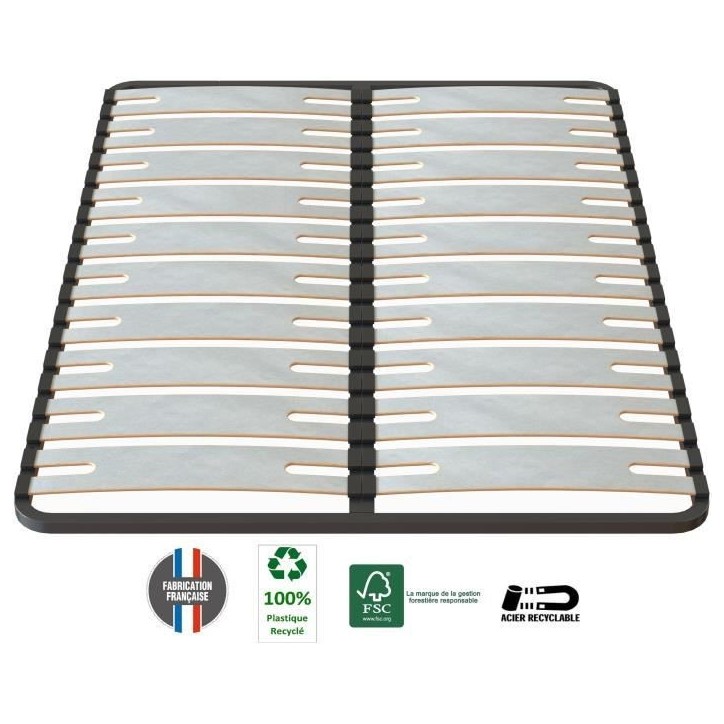 SEDAC Sommier OPTISIZE 140 x 190 - Cadre a lattes extra large 141mm d'épaisseur SEDAC Sommier OPTISIZE 140 x 190 - Cadre a lattes extra large 141mm d'épaisseur