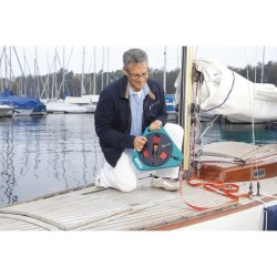 GARDENA Tuyau plat textile Classic 20 en boîtier-enrouleur – Longue