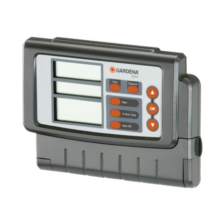 GARDENA Programmateur 6030 Classic – Ecran LCD – Systeme centralisé – Boîtier pour intérieur – Branchement sur 230V GARDENA Programmateur 6030 Classic – Ecran LCD – Systeme centralisé – Boîtier pour intérieur – Branchement sur 230V