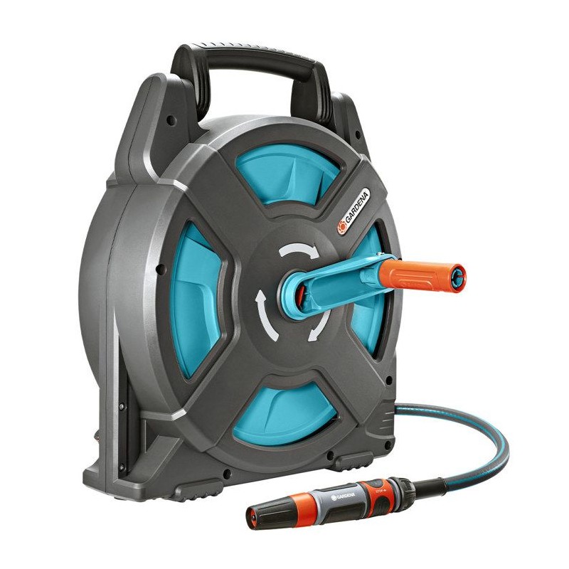 GARDENA Dévidoir portable Classic 15 équipé – Longueur tuyau 15m