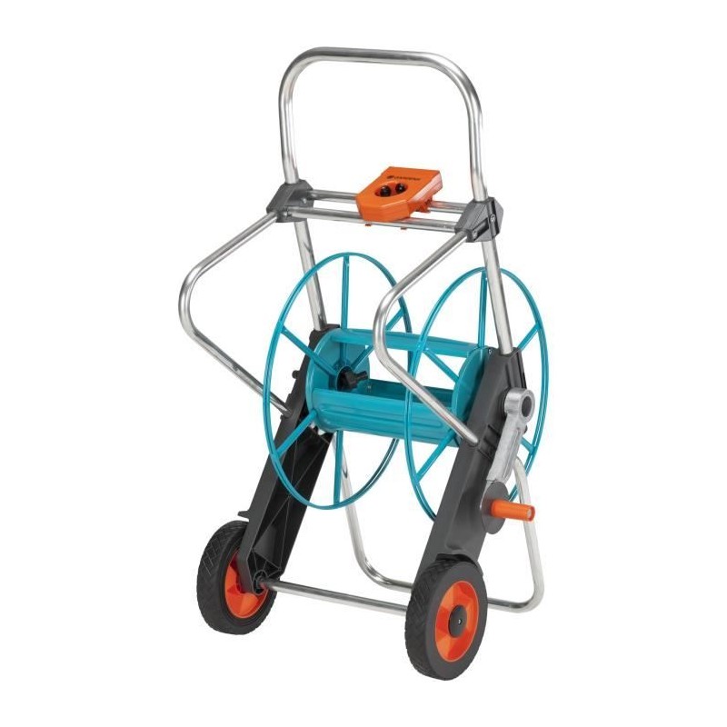 Dévidoir métal sur roues 100 GARDENA - Stabilité et praticité - Ga