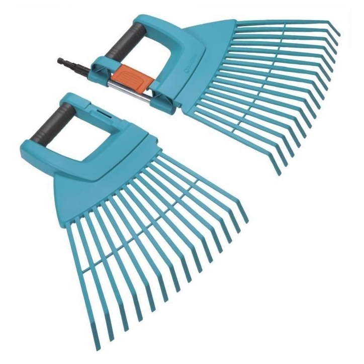 Balai a gazon 2 en 1 XXL Combisystem GARDENA - Plastique renforcé - 77cm - 32 dents - Garantie 25 ans Balai a gazon 2 en 1 XXL Combisystem GARDENA - Plastique renforcé - 77cm - 32 dents - Garantie 25 ans