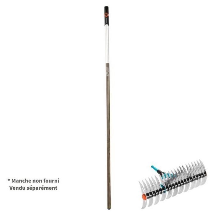 GARDENA Râteau-scarificateur 35cm Combisystem - Lames acier galvanisé pressé– Anti-mousse et émiettage – Garantie 25 ans GARDENA Râteau-scarificateur 35cm Combisystem - Lames acier galvanisé pressé– Anti-mousse et émiettage – Garantie 25 ans