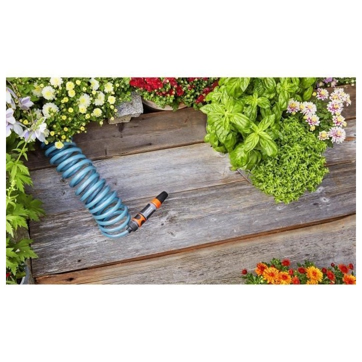 GARDENA Flexible d'arrosage – Longueur 15m – Ø9mm – Arrosage petits espaces – Kit complet avec raccords – Garantie 5 GARDENA Flexible d'arrosage – Longueur 15m – Ø9mm – Arrosage petits espaces – Kit complet avec raccords – Garantie 5