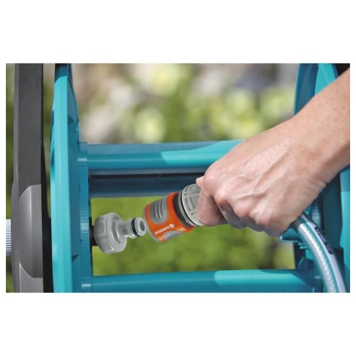 Dévidoir portable 50 Classic - GARDENA - Structure compacte - Anti-goutte - Garantie 5 ans Dévidoir portable 50 Classic - GARDENA - Structure compacte - Anti-goutte - Garantie 5 ans