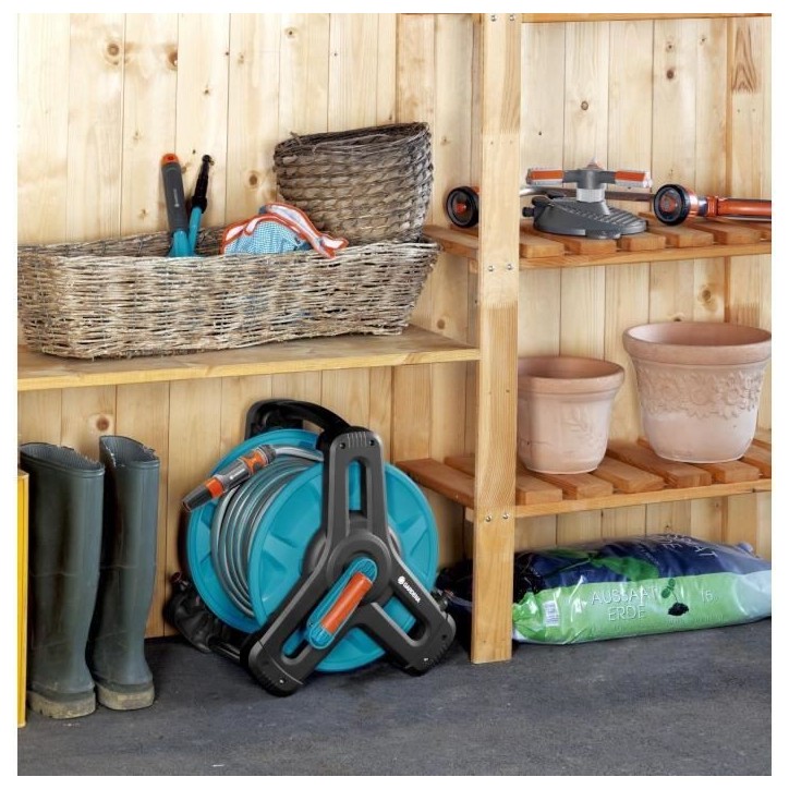 Dévidoir portable 50 Classic - GARDENA - Structure compacte - Anti-goutte - Garantie 5 ans Dévidoir portable 50 Classic - GARDENA - Structure compacte - Anti-goutte - Garantie 5 ans