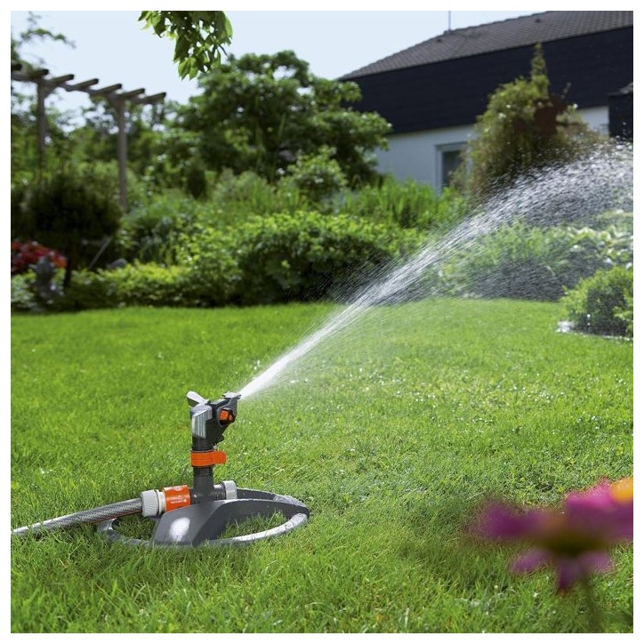 GARDENA Arroseur-canon traîneau Premium – Portée réglable 12.5m max – Superficie max 490m² – Pour jardin XL Garantie 5 GARDENA Arroseur-canon traîneau Premium – Portée réglable 12.5m max – Superficie max 490m² – Pour jardin XL Garantie 5